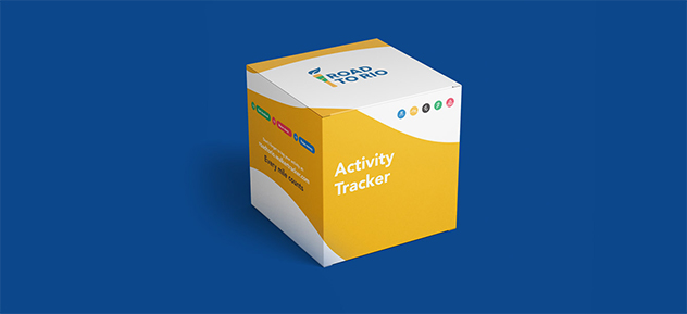Mobile image of a Road to Rio box part of an employer branding health and wellbeing case study for a client, with a blue colour background.