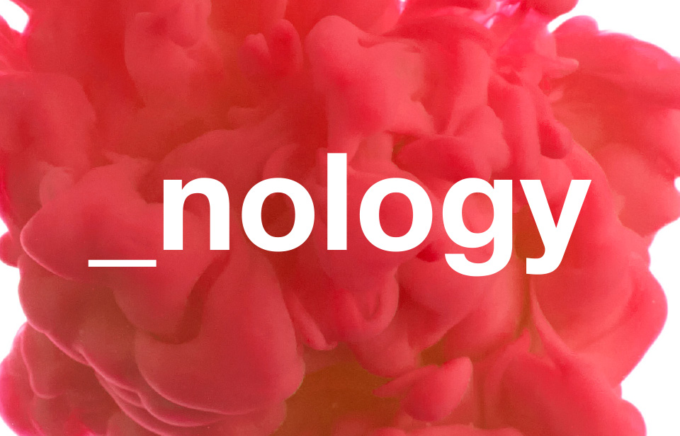 Large image of the _Nology brand logo on a red cloud background